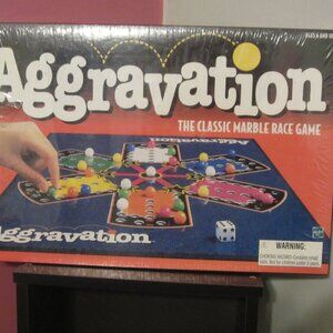 NIB/Aggravation Board Game ~ Classic Marble Race Game ~ BRAND NEW, SEALED!